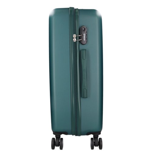 5908 zöld három részes bőrönd szett