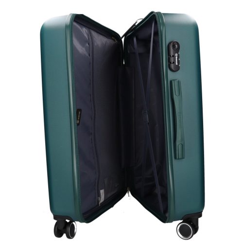 5908 zöld három részes bőrönd szett