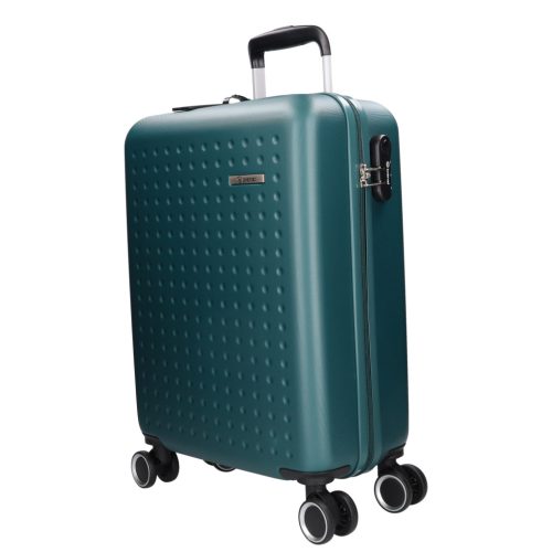 5908 zöld három részes bőrönd szett