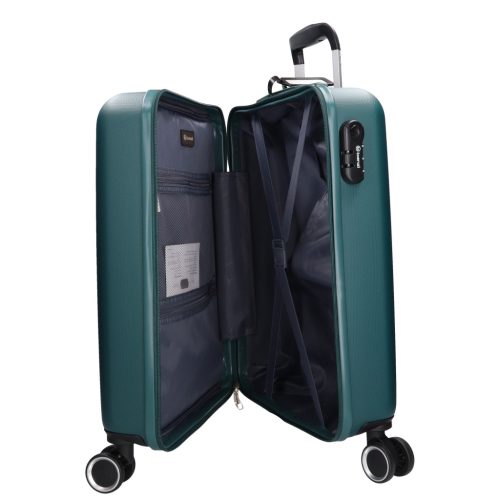 5908 zöld három részes bőrönd szett