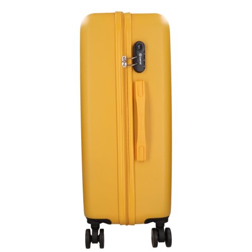 5908 sárga három részes bőrönd szett