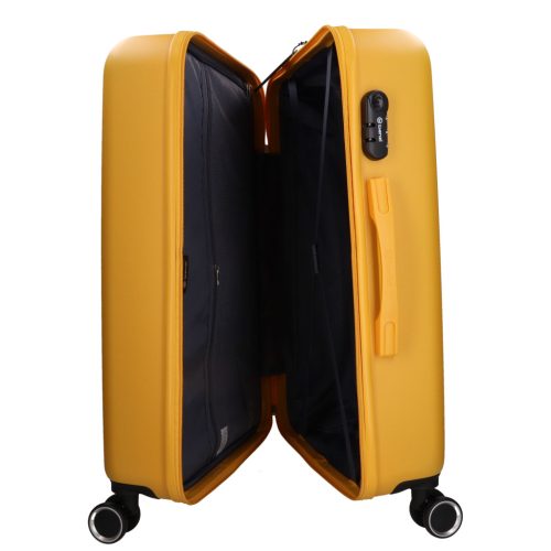 5908 sárga három részes bőrönd szett