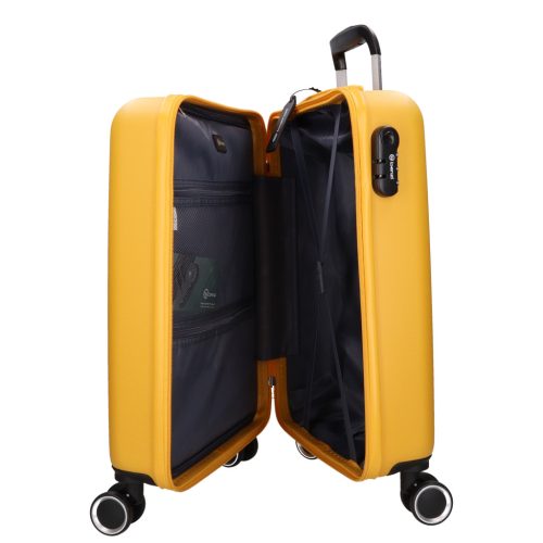 5908 sárga három részes bőrönd szett