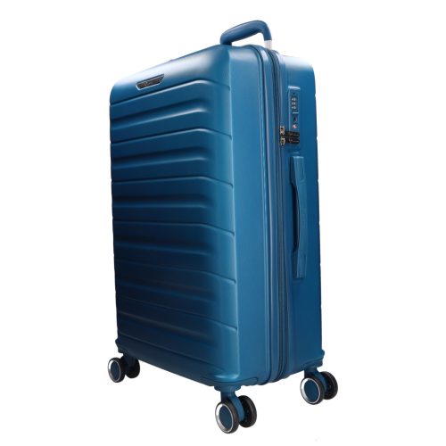 5907 petrol három részes bőrönd szett