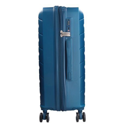 5907 petrol három részes bőrönd szett