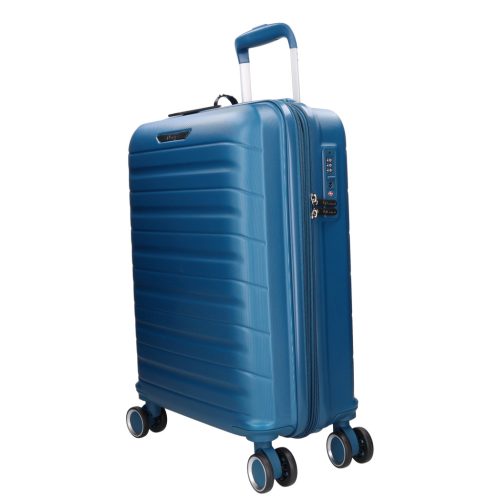 5907 petrol három részes bőrönd szett