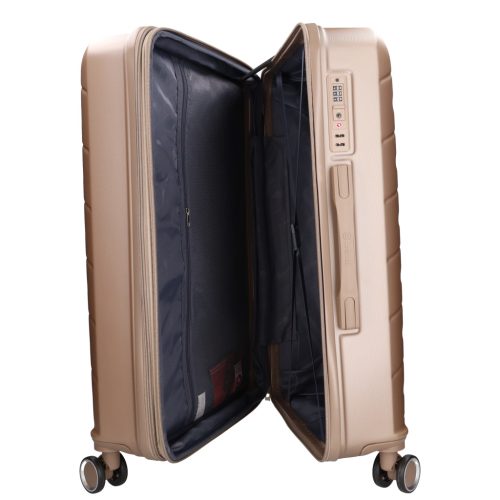 5907 arany három részes bőrönd szett