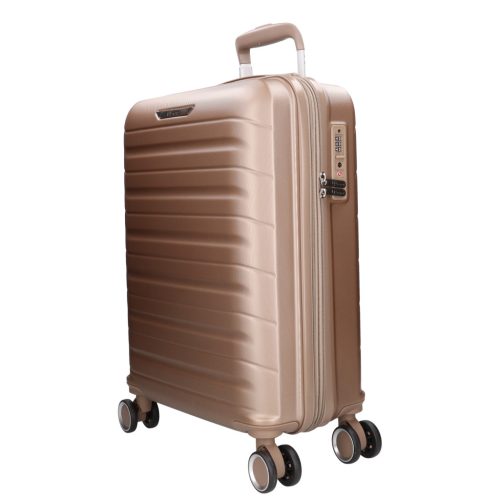 5907 arany három részes bőrönd szett