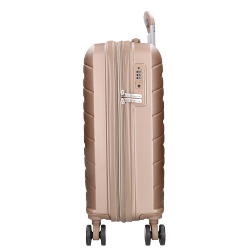 5907 arany három részes bőrönd szett