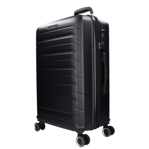 5907 fekete három részes bőrönd szett