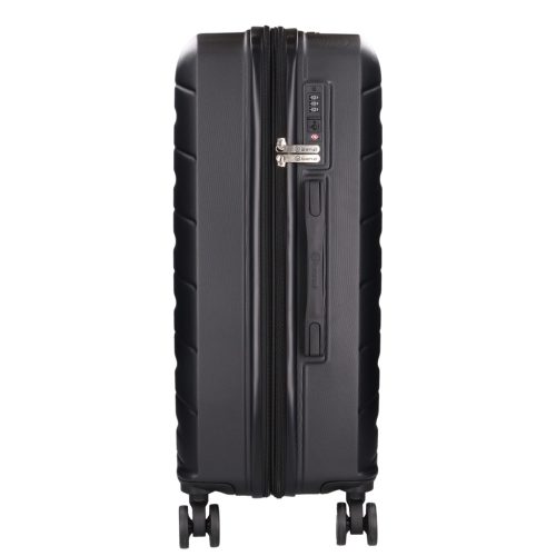 5907 fekete három részes bőrönd szett