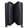 5907 fekete három részes bőrönd szett