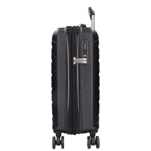 5907 fekete három részes bőrönd szett