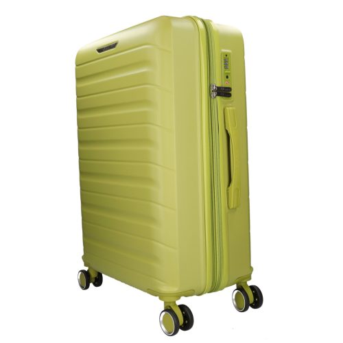 5907 zöld három részes bőrönd szett