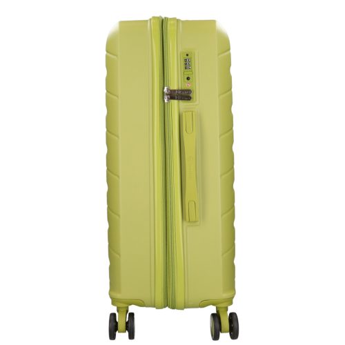 5907 zöld három részes bőrönd szett