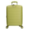 5907 zöld három részes bőrönd szett
