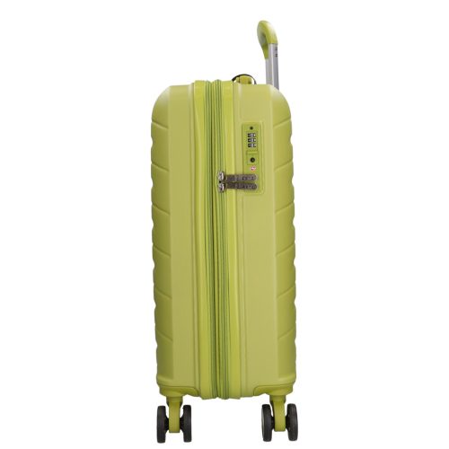 5907 zöld három részes bőrönd szett