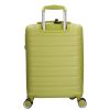 5907 zöld három részes bőrönd szett