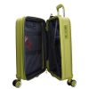 5907 zöld három részes bőrönd szett