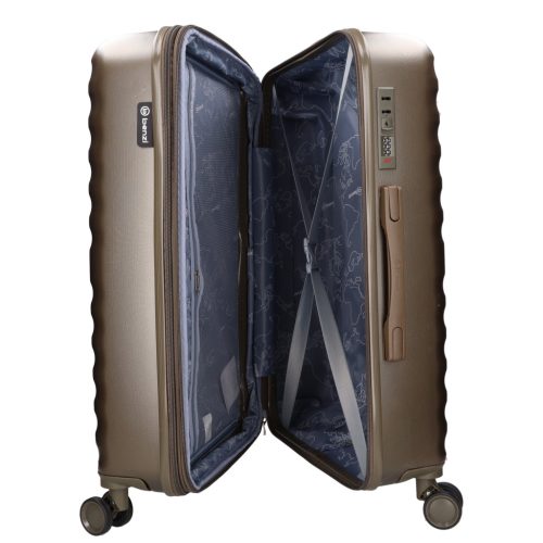 5906 barna három részes bőrönd szett