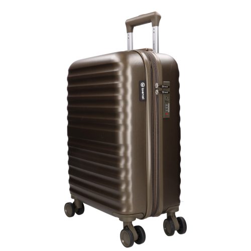 5906 barna három részes bőrönd szett