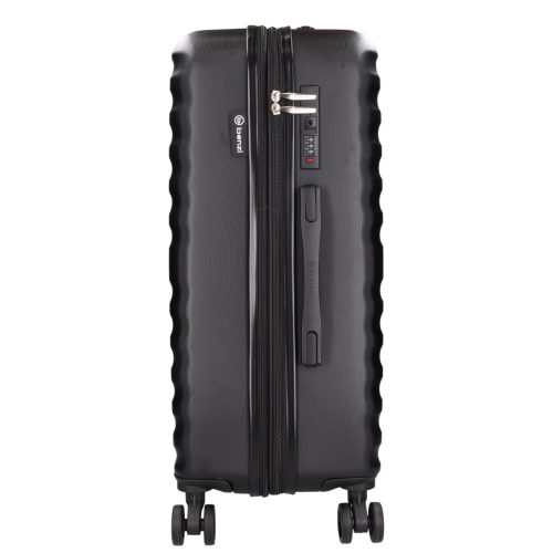 5906 fekete három részes bőrönd szett