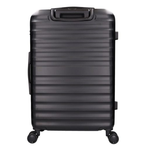 5906 fekete három részes bőrönd szett