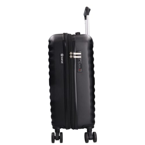 5906 fekete három részes bőrönd szett