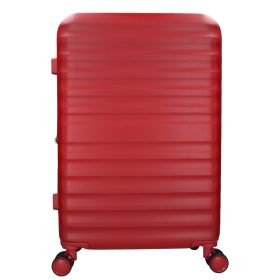 5906 piros három részes bőrönd szett