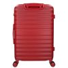 5906 piros három részes bőrönd szett