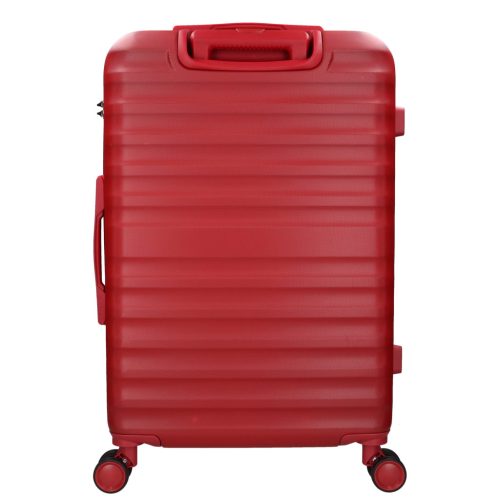 5906 piros három részes bőrönd szett