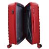 5906 piros három részes bőrönd szett