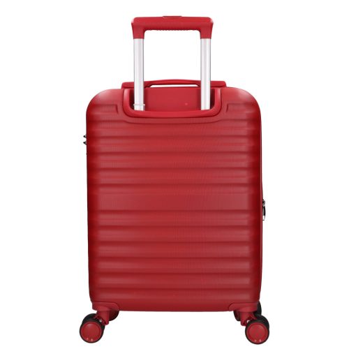 5906 piros három részes bőrönd szett