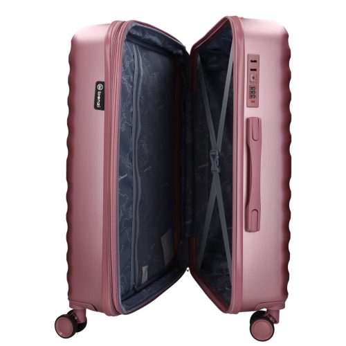 5906 rosé három részes bőrönd szett