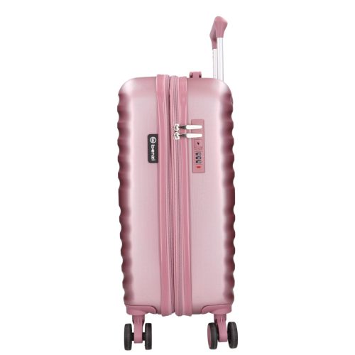 5906 rosé három részes bőrönd szett