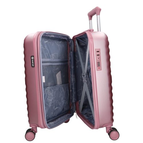 5906 rosé három részes bőrönd szett