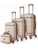5900 bézs 4 részes bőrönd szett