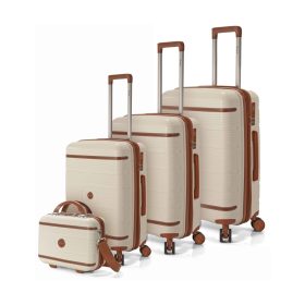 5900 bézs 4 részes bőrönd szett