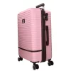 5886 pink három részes bőrönd szett ABS
