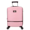 5886 pink három részes bőrönd szett ABS