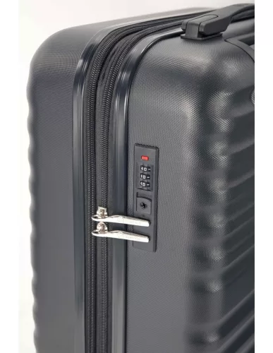 5906 ezüst bőrönd szett