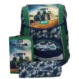 Belmil ABC123 traktoros iskolatáska szett