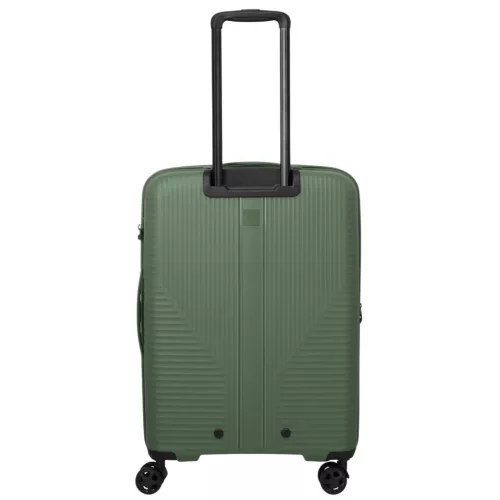 Air Stripe M zöld bővíthető közepes méretű bőrönd