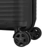 Air Stripe M fekete bővíthető közepes méretű bőrönd