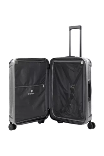 Millennium 4w M Silver bővíthető közepes méretű bőrönd