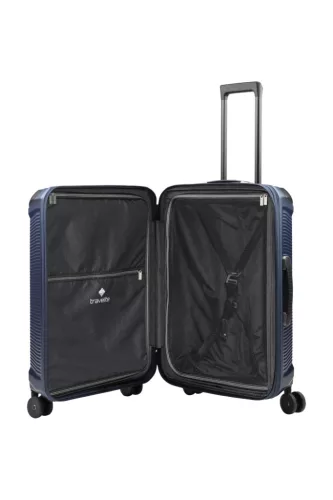 Millennium 4w M navy bővíthető közepes méretű bőrönd