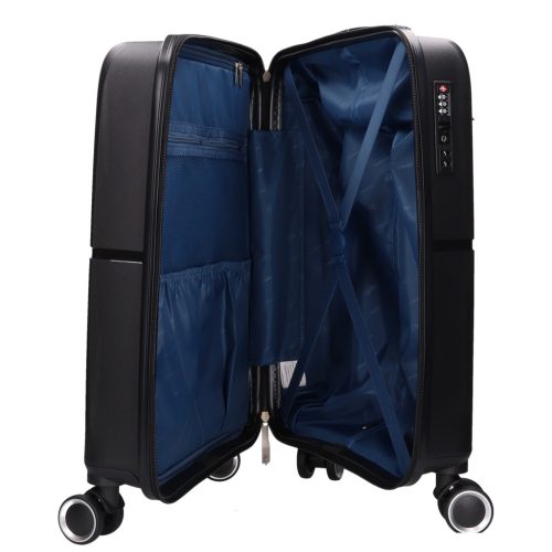 5754 fekete bőrönd szett