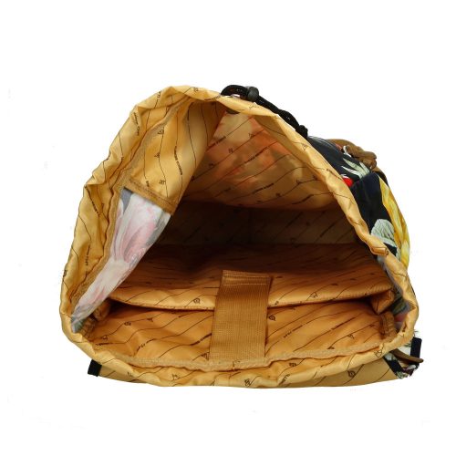 46162 Santiago fekete  színes virágos 