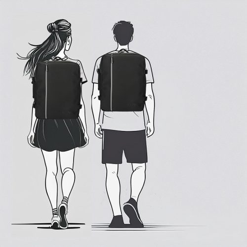 56004 fekete Wizzair hátizsák és kabintáska