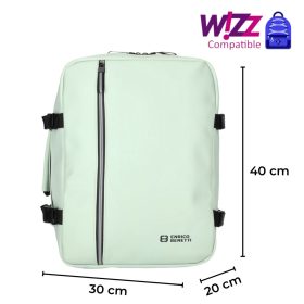 56004 világos zöld Wizzair hátizsák és kabintáska